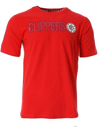 T-shirt nba los angeles clippers vermelho para homem