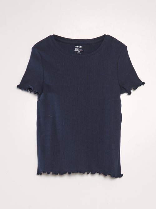 T-shirt nervurada - Kiabi