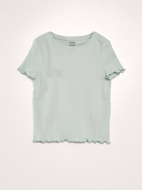 T-shirt nervurada - Kiabi