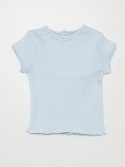 T-shirt nervurada - Kiabi