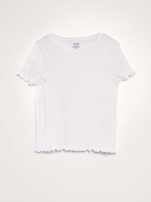 T-shirt nervurada - Kiabi