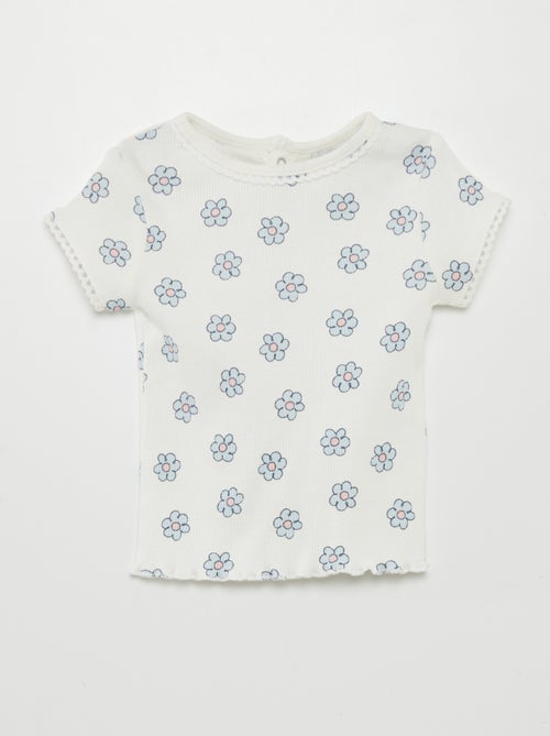 T-shirt nervurada - Kiabi