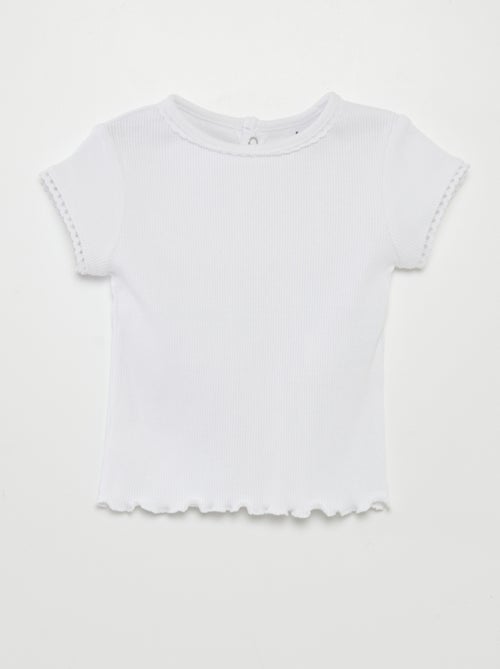 T-shirt nervurada - Kiabi