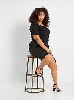 T-shirt nervurada - Kiabi