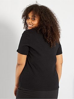 T-shirt nervurada - Kiabi