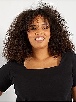 T-shirt nervurada - Kiabi