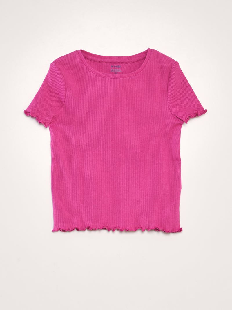 T-shirt nervurada ROSA - Kiabi