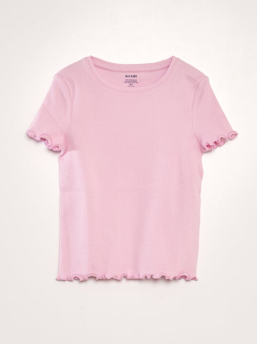 T-shirt nervurada - Kiabi