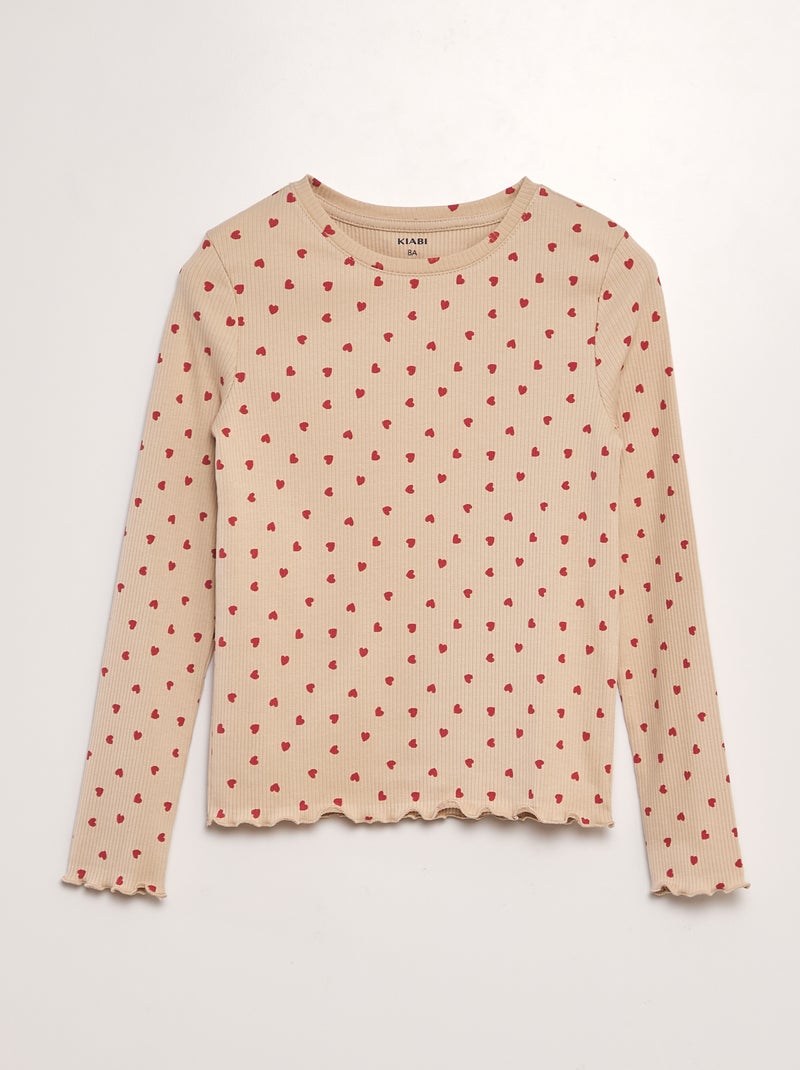 T-shirt nervurada ROSA - Kiabi