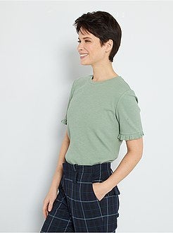 T-shirt nervurada - Kiabi