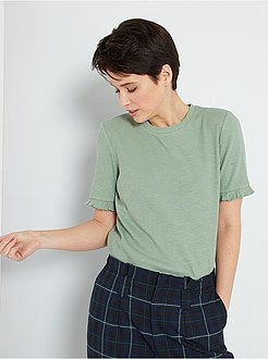 T-shirt nervurada - Kiabi