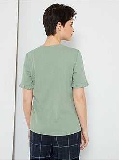 T-shirt nervurada - Kiabi