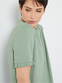 T-shirt nervurada - Kiabi