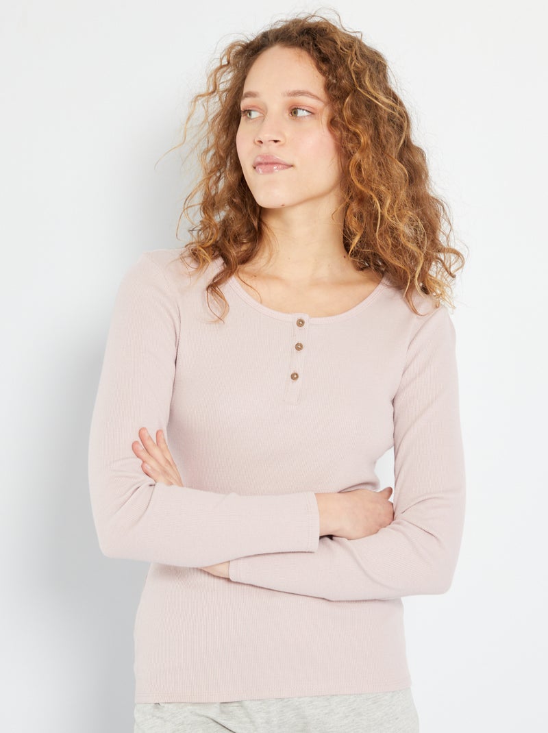 T-shirt nervurada VIOLETA - Kiabi