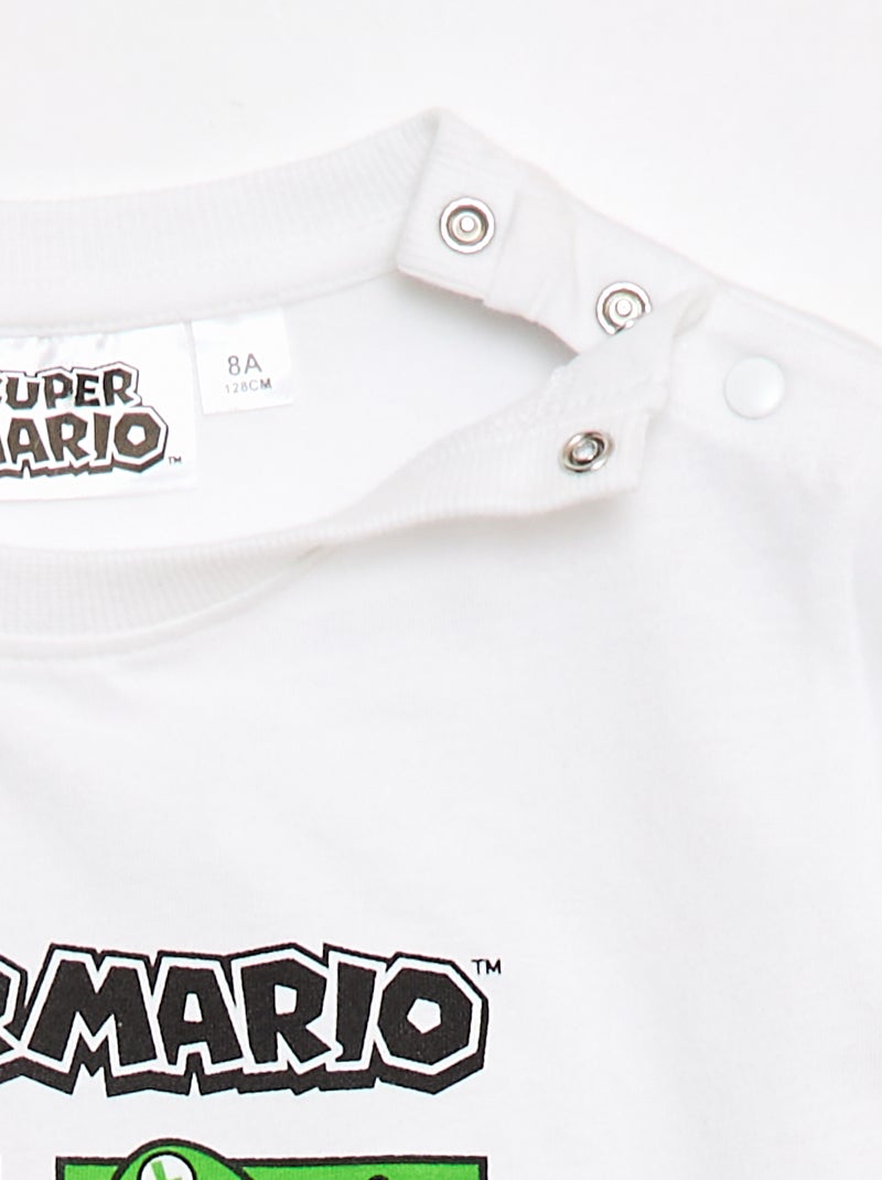 T-shirt 'Nintendo' 'Mario' - Coleção fácil de vestir Branco - Kiabi