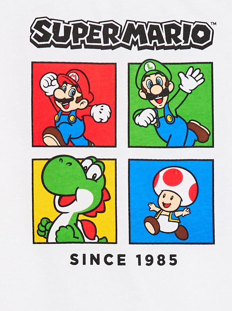 T-shirt 'Nintendo' 'Mario' - Coleção fácil de vestir Branco - Kiabi