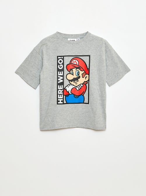 T-shirt 'Nintendo' 'Mario' em algodão liso - Kiabi