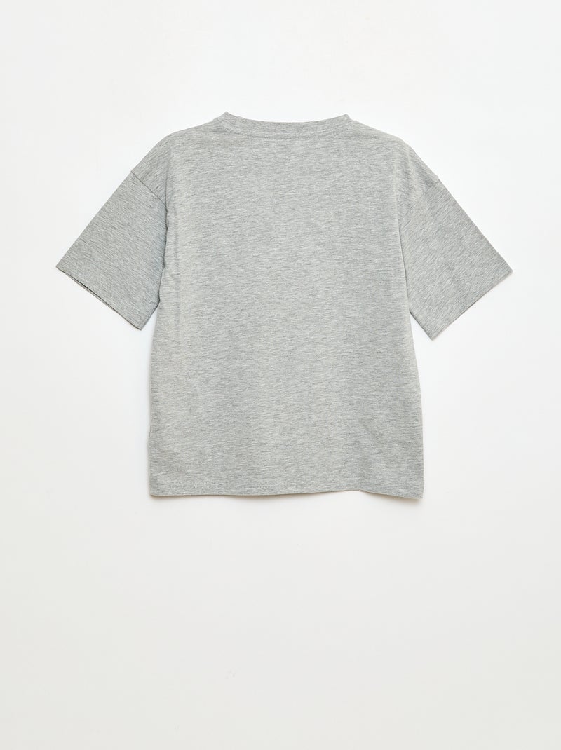 T-shirt 'Nintendo' 'Mario' em algodão liso Cinza - Kiabi