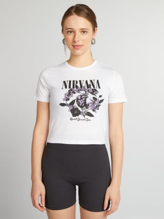 T-shirt 'Nirvana' de gola redonda
