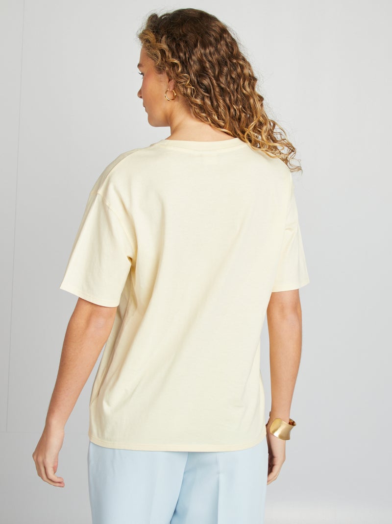 T-shirt 'Nirvana' de manga curta AMARELO - Kiabi