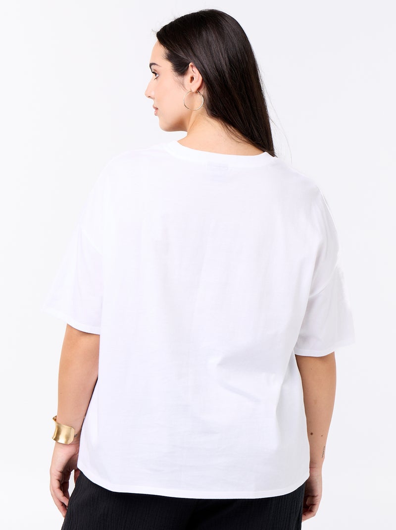 T-shirt 'Nirvana' de manga curta Branco - Kiabi