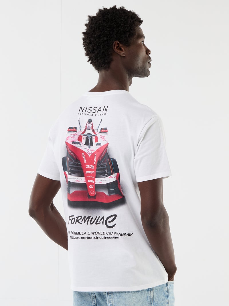 T-shirt \'Nissan\' \'Formula E Team\' de manga curta Branco - Kiabi
