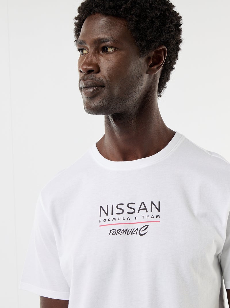 T-shirt \'Nissan\' \'Formula E Team\' de manga curta Branco - Kiabi