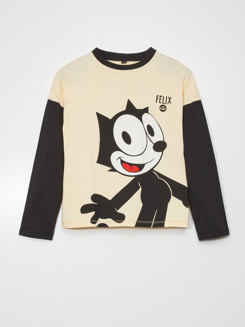 T-shirt 'O gato Félix' BEGE - Kiabi