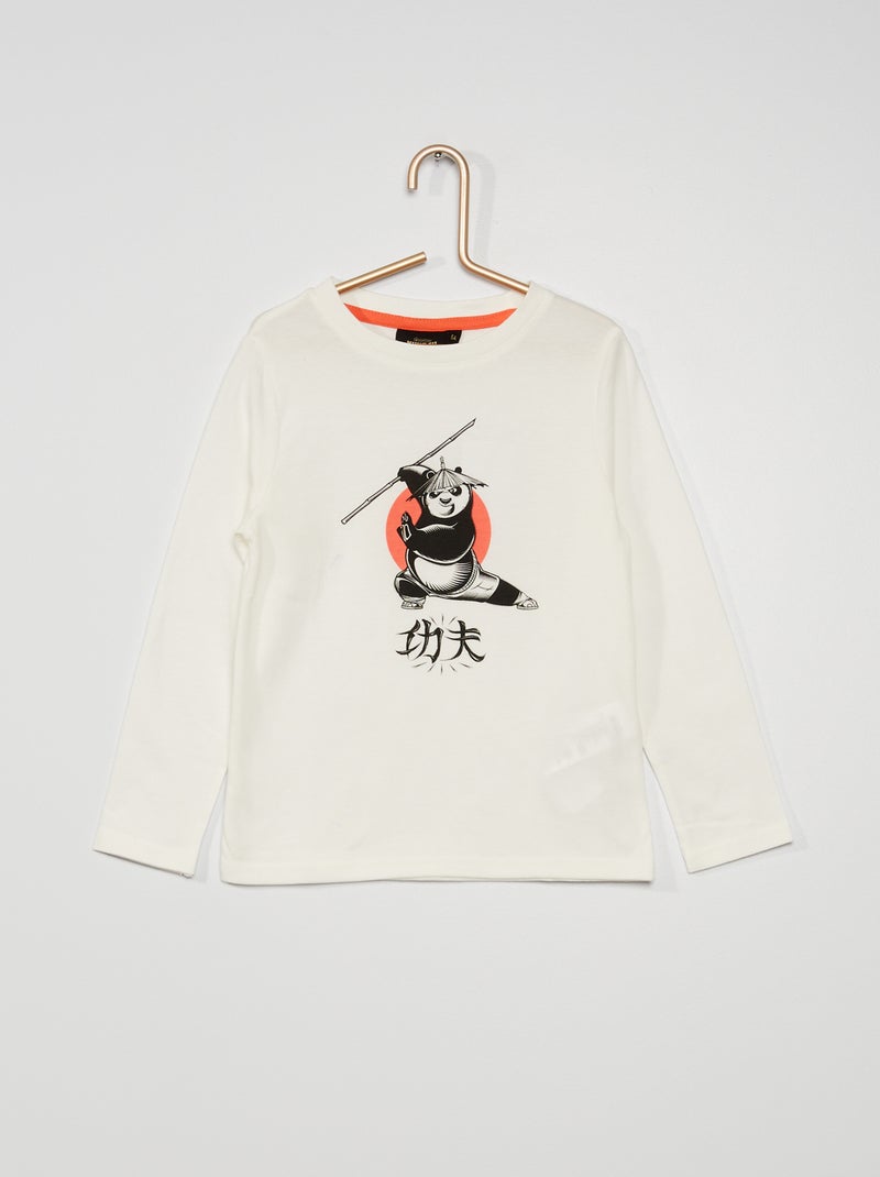 T-shirt 'O Panda do Kung Fu' BRANCO - Kiabi