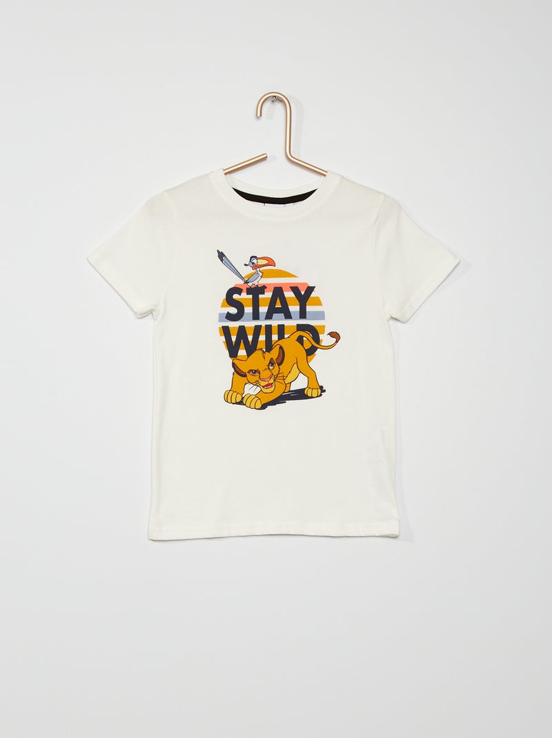 T-shirt 'O Rei Leão' 'Disney' BRANCO - Kiabi