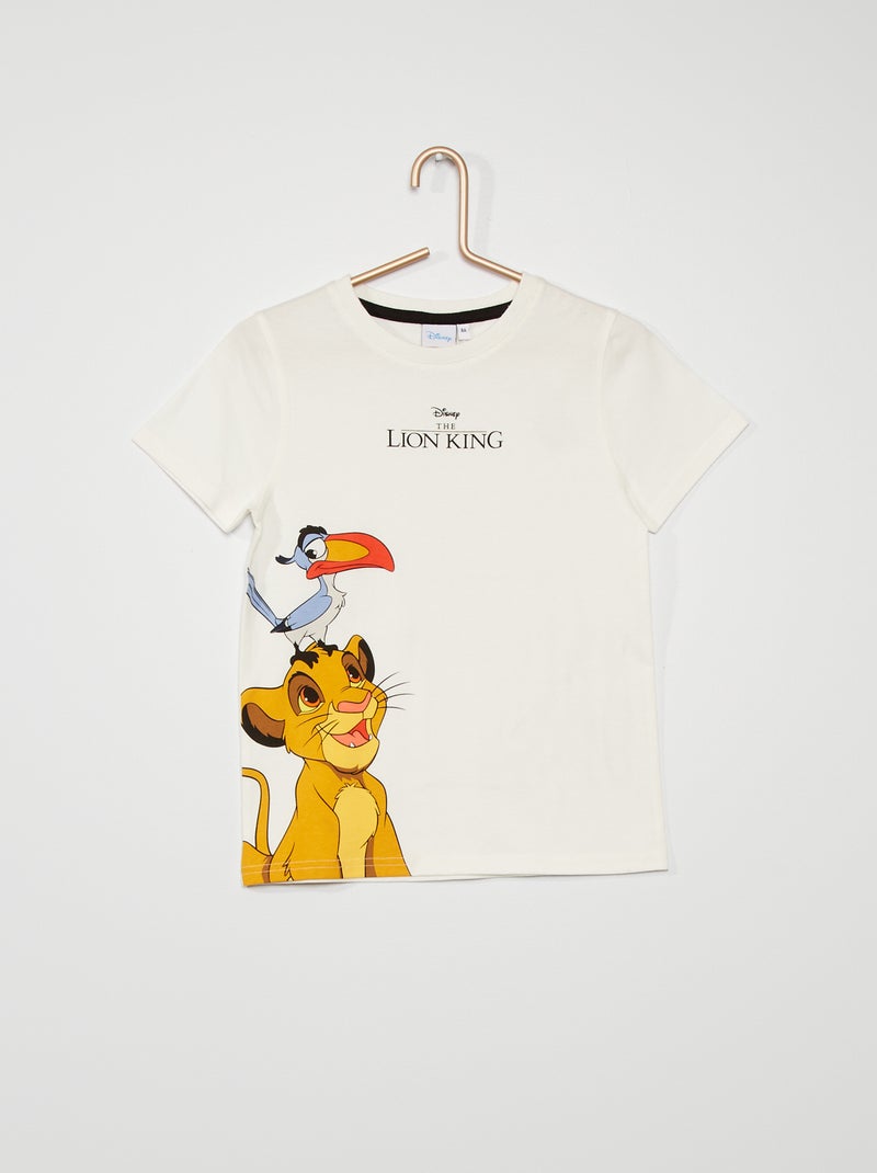 T-shirt 'O Rei Leão' 'Disney' BRANCO - Kiabi