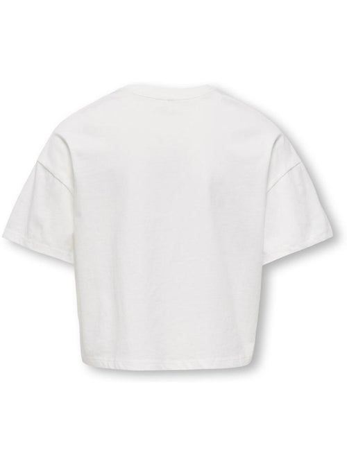 T-shirt olivia para menina kids only branco/castanho - Kiabi T-shirt olivia para menina kids only branco/castanho - Kiabi