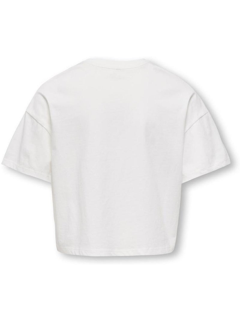T-shirt olivia para menina kids only branco/castanho Branco - Kiabi
