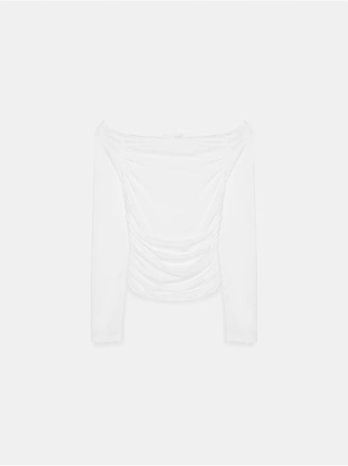 T-shirt ombros descobertos malha manga comprida dilvin - Kiabi