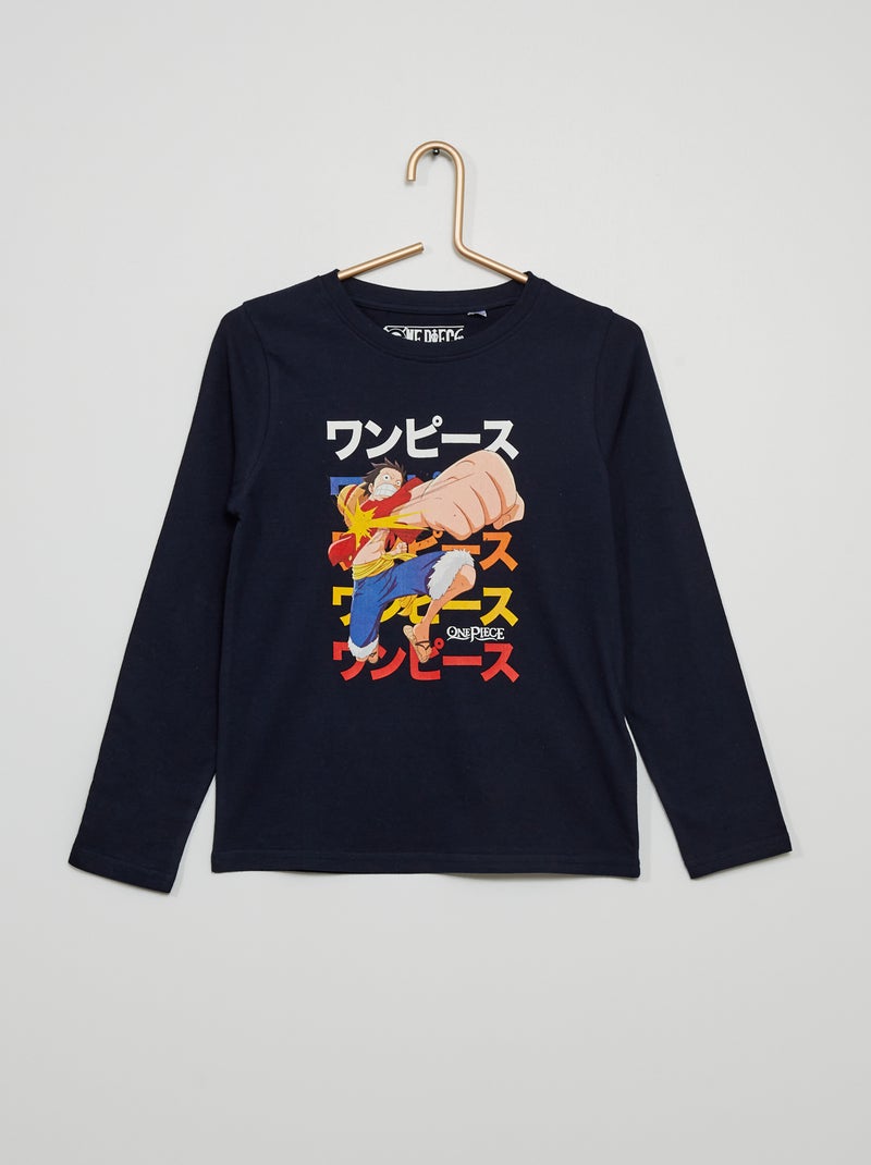 T-shirt 'One Piece' Azul Marinho - Kiabi