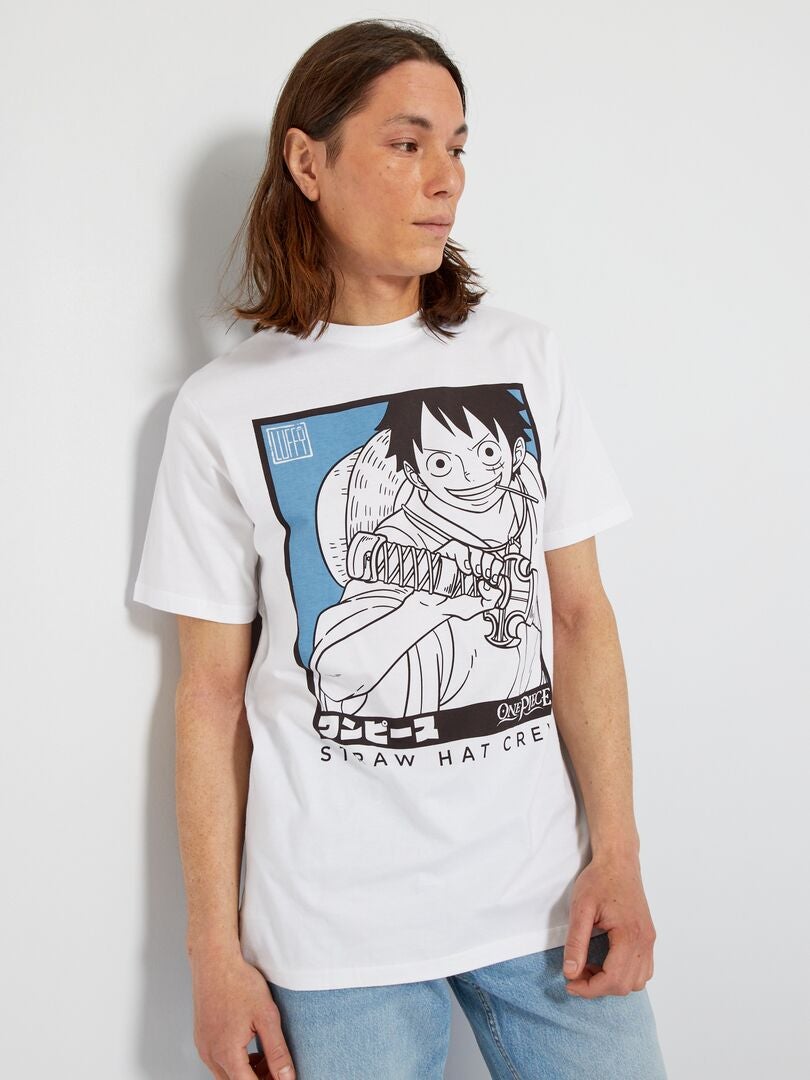 T-shirt 'One Piece' em jersey - Branco - Kiabi - 14.00€