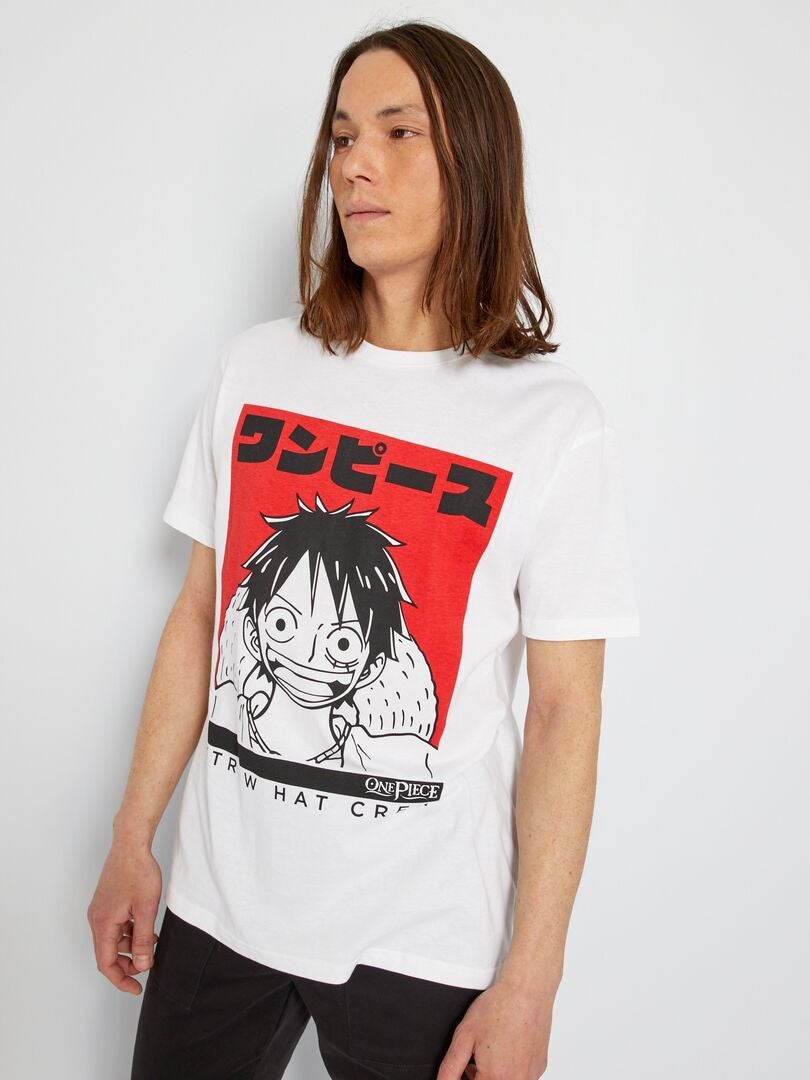 T-shirt 'One Piece' em jersey - Branco - Kiabi - 14.00€