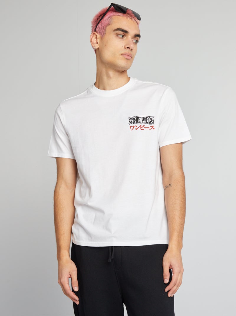 T-shirt 'One Piece' Branco - Kiabi