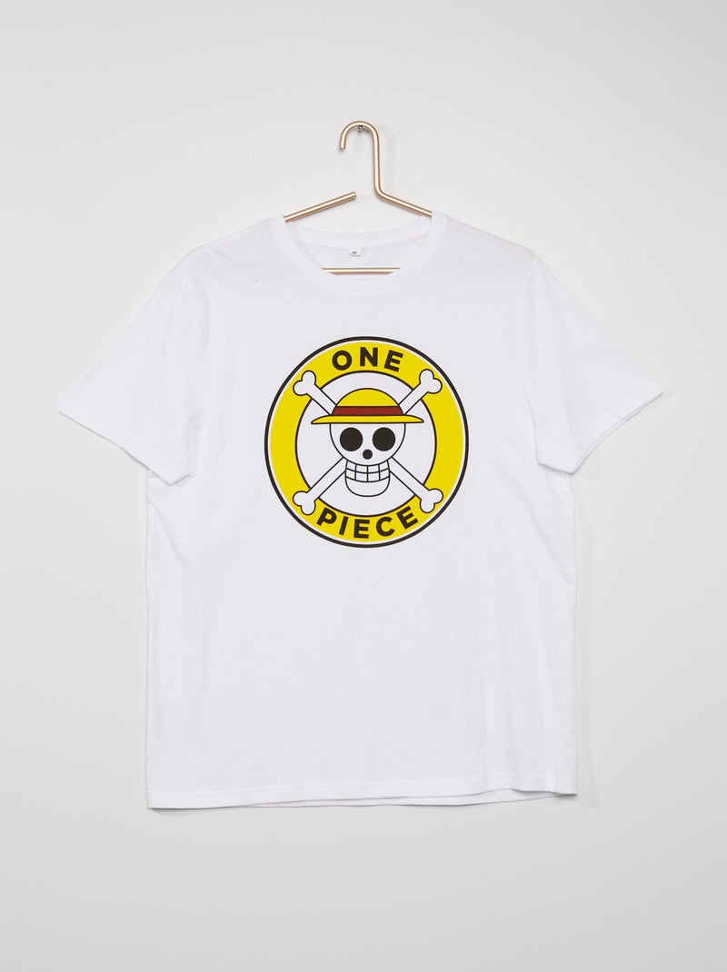 T-shirt 'One Piece' Branco/ Preto - Kiabi