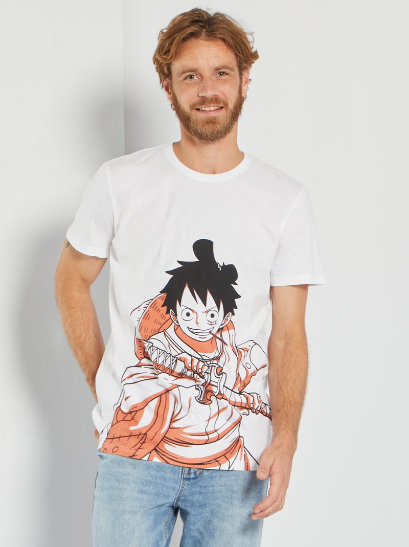 T-shirt 'One Piece' Branco - Kiabi