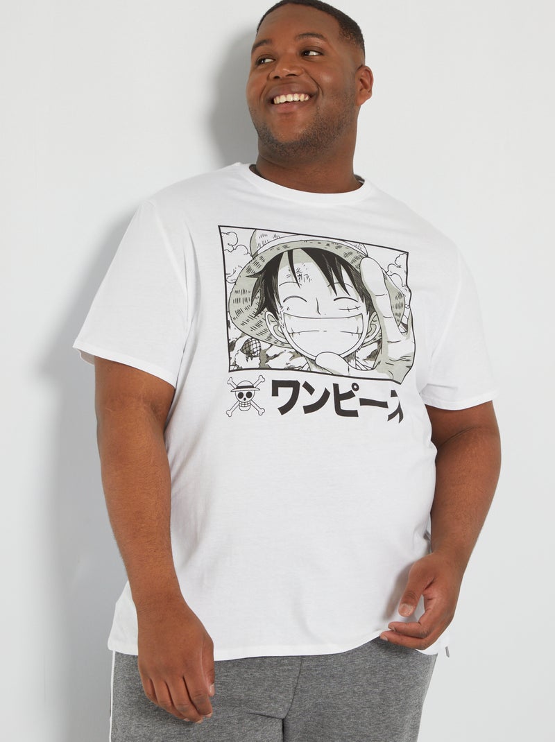 T-shirt 'One Piece' Branco - Kiabi
