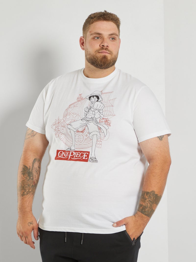 T-shirt 'One Piece' Branco - Kiabi