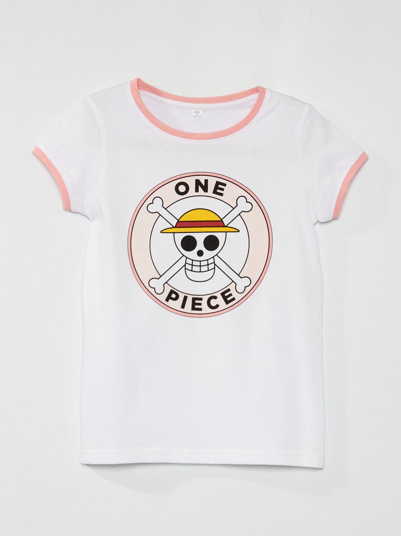 T-shirt 'One Piece' Branco - Kiabi