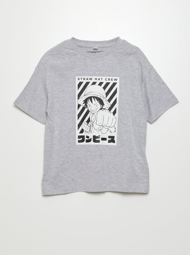 T-shirt 'One Piece' CINZA - Kiabi
