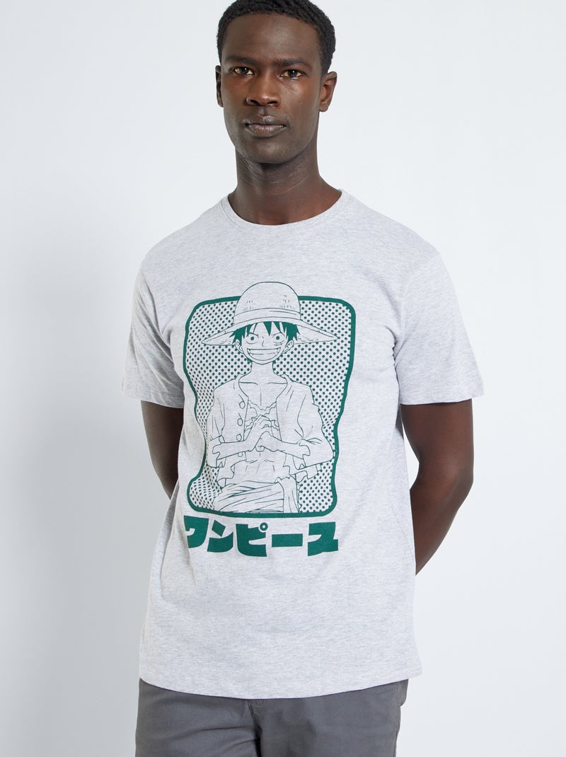T-shirt 'One Piece' CINZA - Kiabi