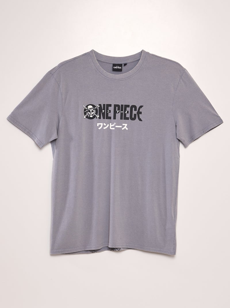 T-shirt 'One Piece' de gola redonda AZUL - Kiabi