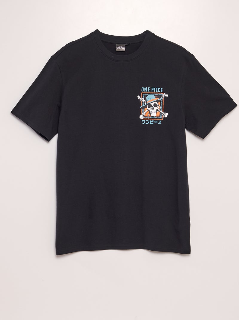 T-shirt 'One Piece' de gola redonda Preto - Kiabi
