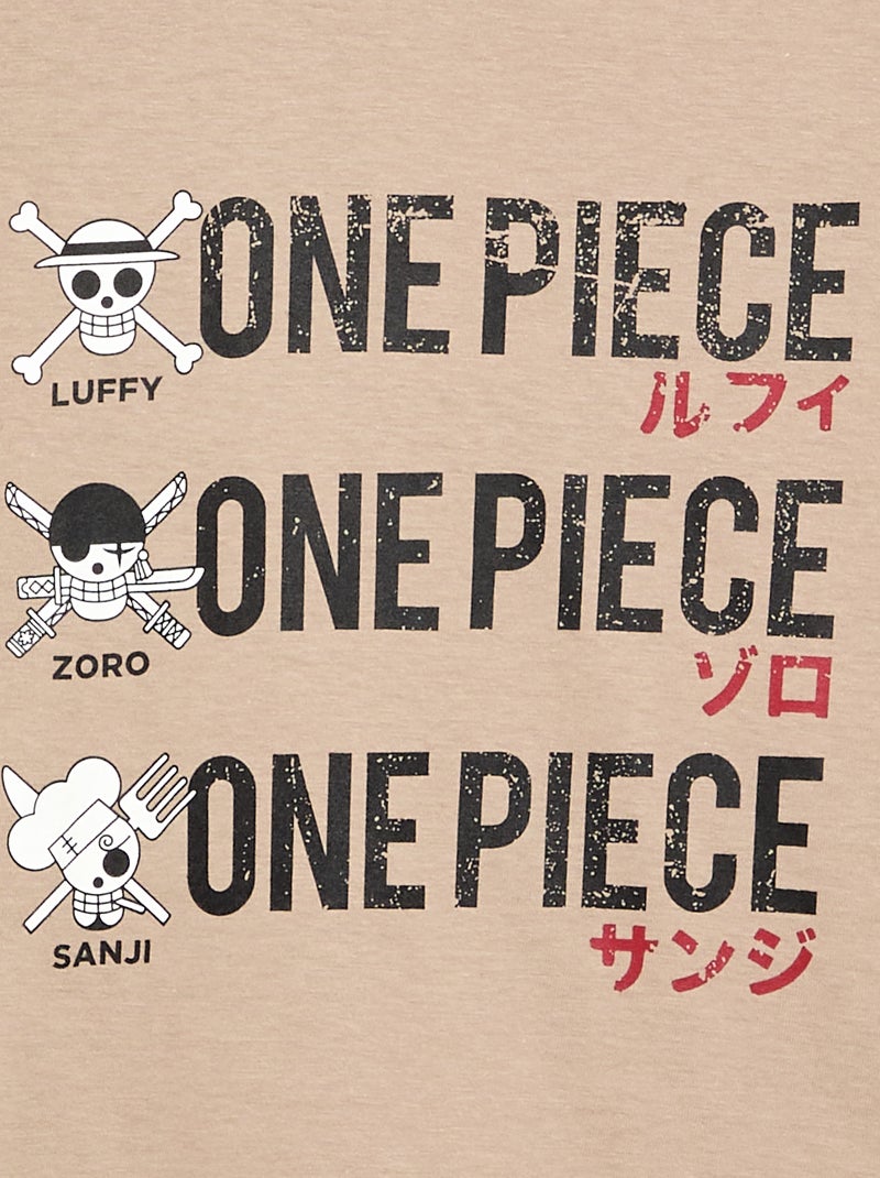 T-shirt 'One Piece' de manga comprida Bege - Kiabi