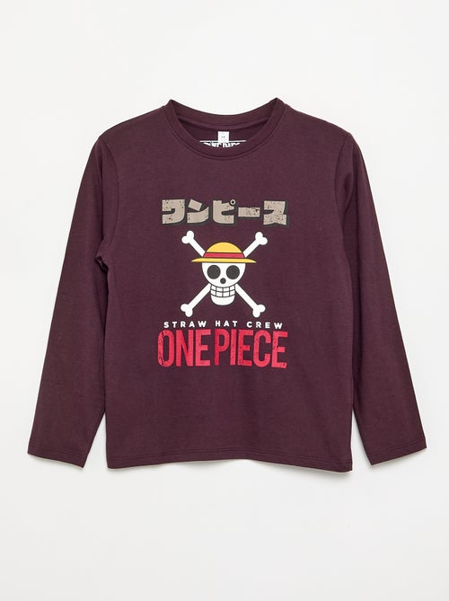 T-shirt 'One Piece' de manga comprida - Kiabi