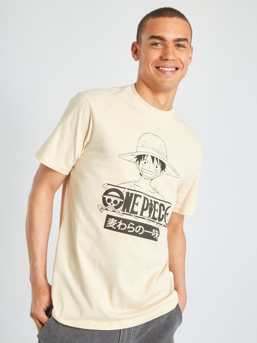 T-shirt 'One Piece' de manga curta - Kiabi